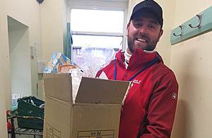 Magnox staff member Sion Griffiths is already volunteering for Amlwch Foodbank