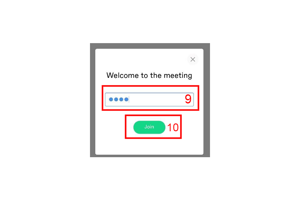 Welcome to the meeting screen