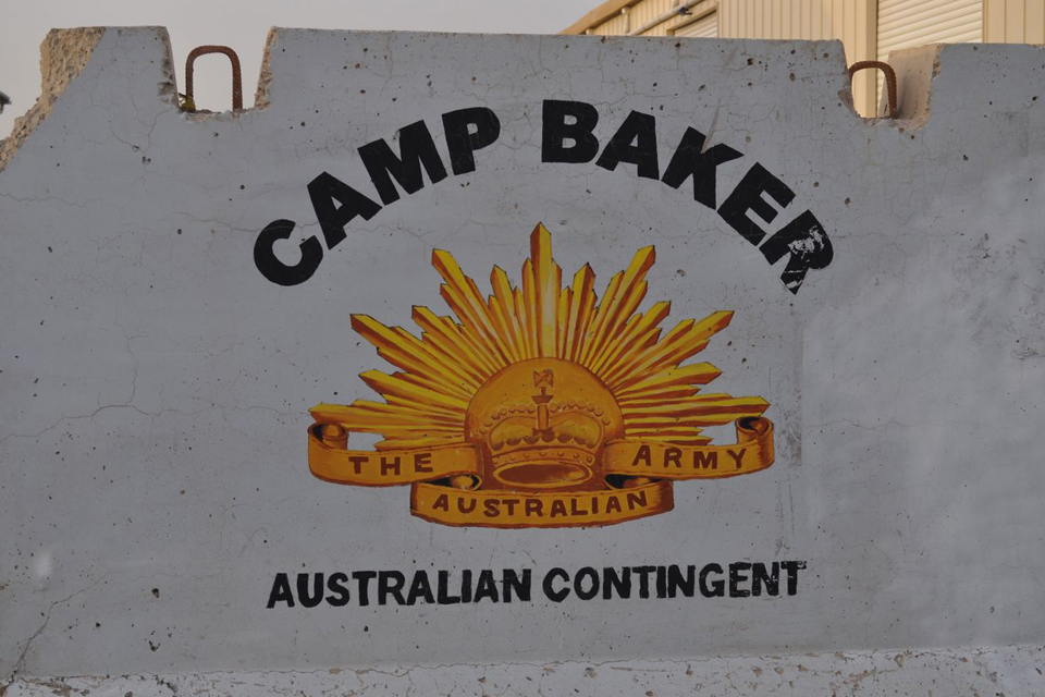 Camp Baker signage