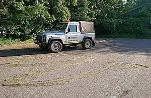 The net we seized by an Environment Agency vehicle.