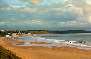 Coastal view overlooking a beach