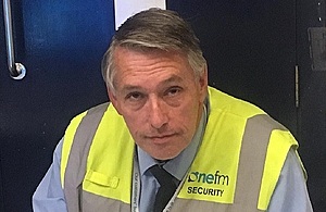 Portrait image of Peter Houghton, Security Guard at Hinton House