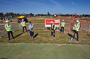 Kier and DIO cut the turf to mark the start of construction work for DIO’s new headquarters.