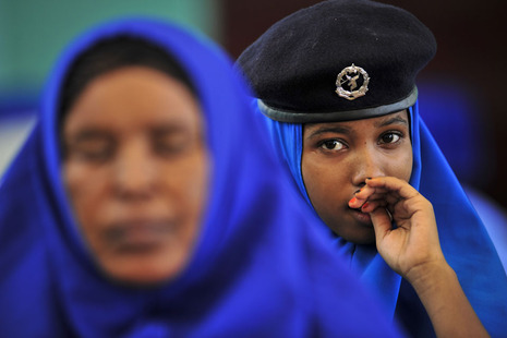 Police recruits at Mogadishu's training academy, Photo: Tobin Jones/UN Photo