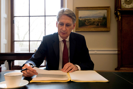 Chancellor writing his Budget speech