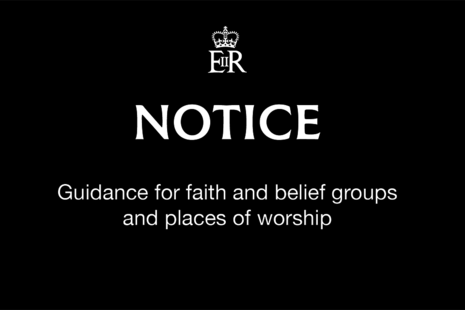 Notice: Guidance for faith and belief groups and places of worship