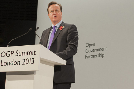 David Cameron speaks at the Open Government Partnership 2013 