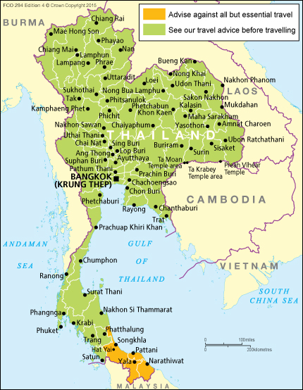 thailand country travel advisory