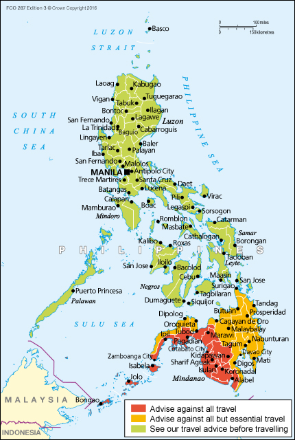 philippines fco travel advice