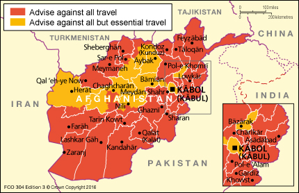 travel advisory canada afghanistan