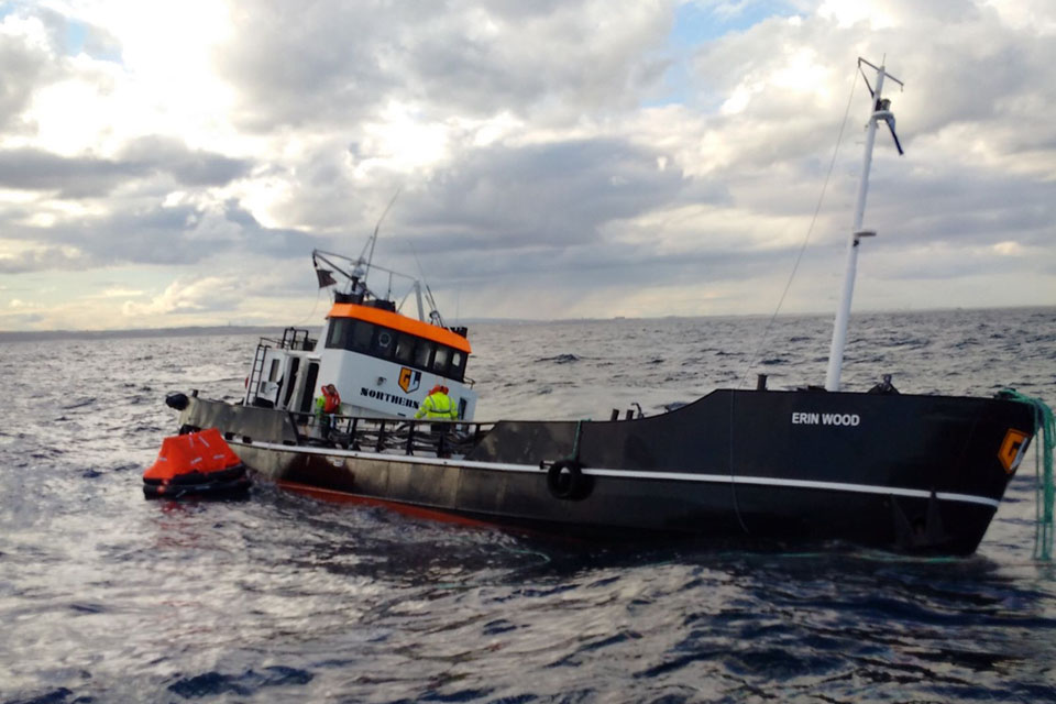 Photograph of oil bunker barge Erin Wood