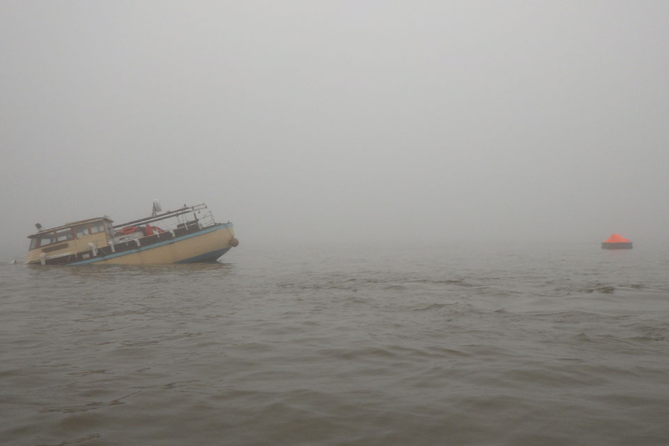 Peggotty following collision (image courtesy of RNLI Cleethorpes)