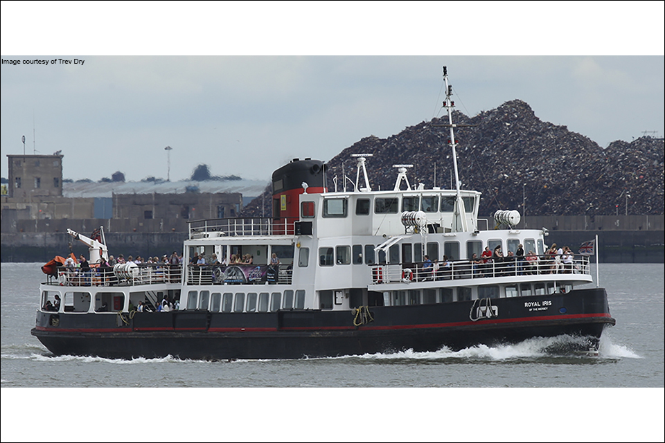 Photograph of the passenger vessel Royal Iris of the Mersey (image: Trev Dry)