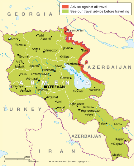 foreign office travel advice armenia