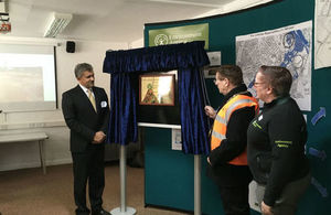Unveiling the Rugeley flood scheme plaque