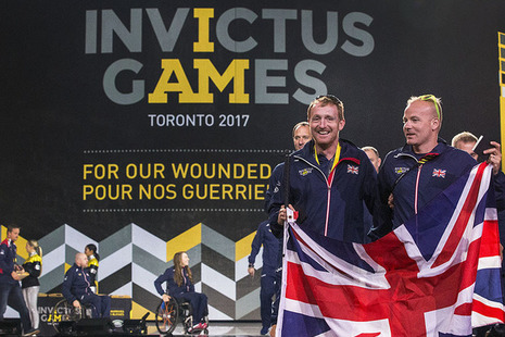 The UK team at the Invictus Games Toronto 2017 Closing Ceremony
