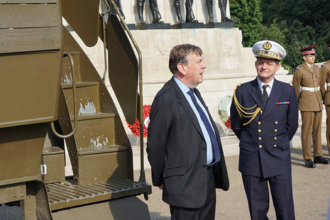 John Whittingdale at the Guards Memorial