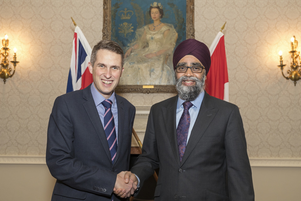 Defence Secretary meets Canadian counterpart to further strengthen ties
