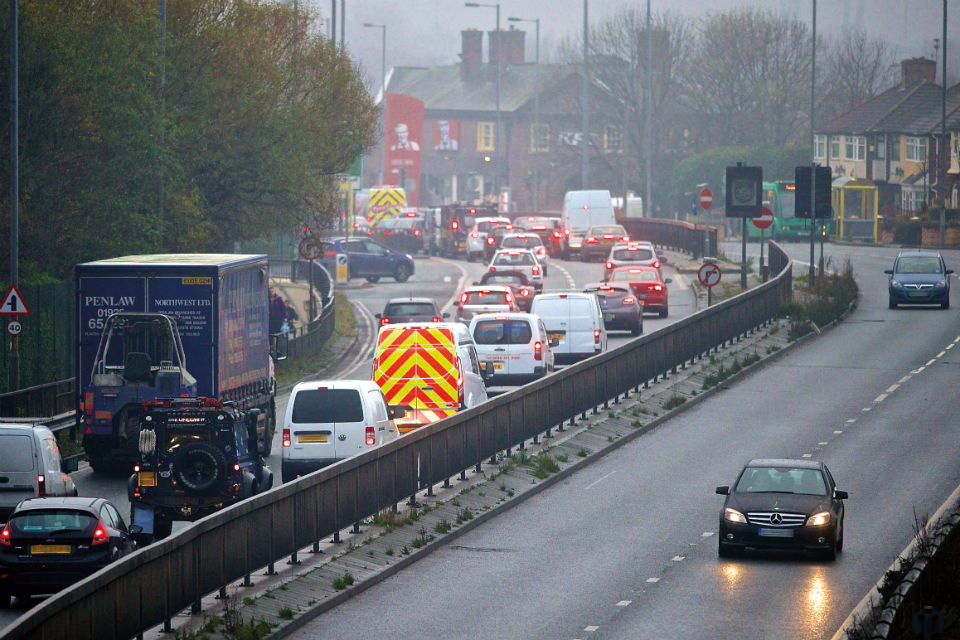 Heavy congestion on the road