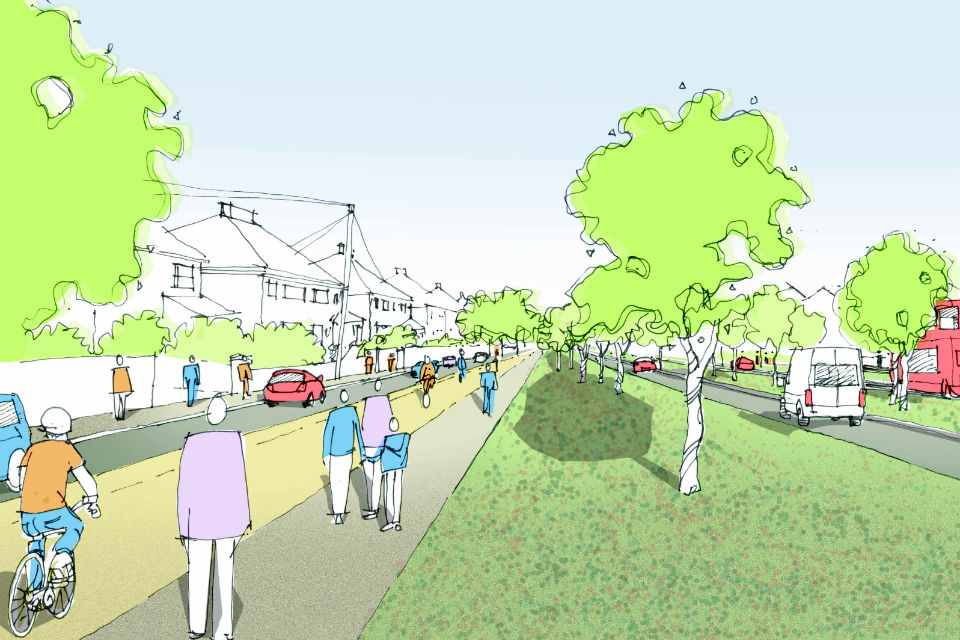 Artist's impression of how the current A5036 could be transformed