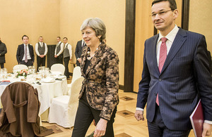 Prime Minister Theresa May in Poland