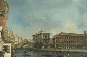 The Rialto Bridge with the Palazzo dei Camerlenghi, by Francesco Guardi.