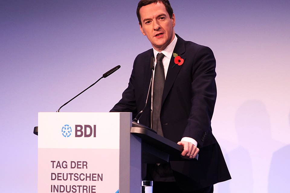 Read ' Rede von Finanzminister Osborne zum Tag der Deutschen Industrie in Berlin'