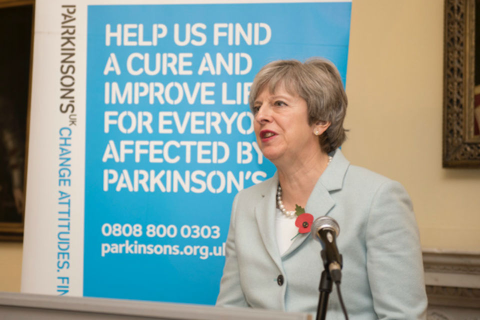 PM at a reception for Parkinson's UK