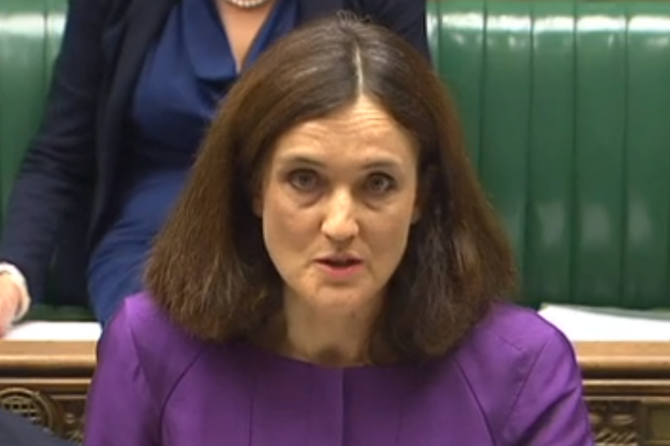Theresa Villiers delivering Oral Statement in Parliment