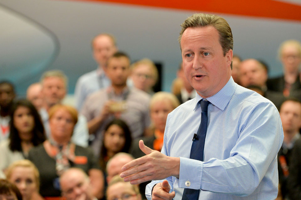 PM speaking at easyJet, Luton airport