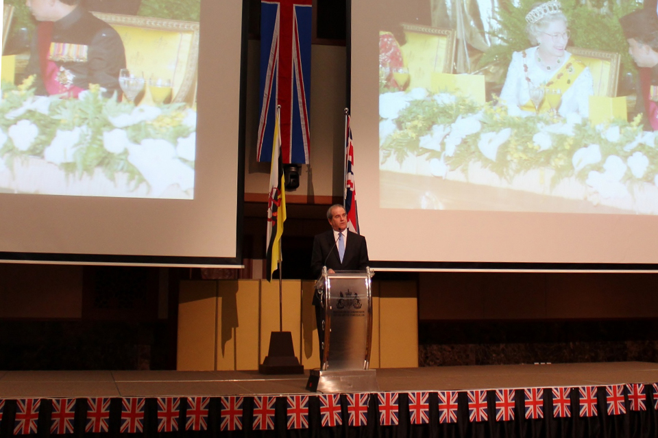 'High Commissioner David Campbell giving his welcoming speech 