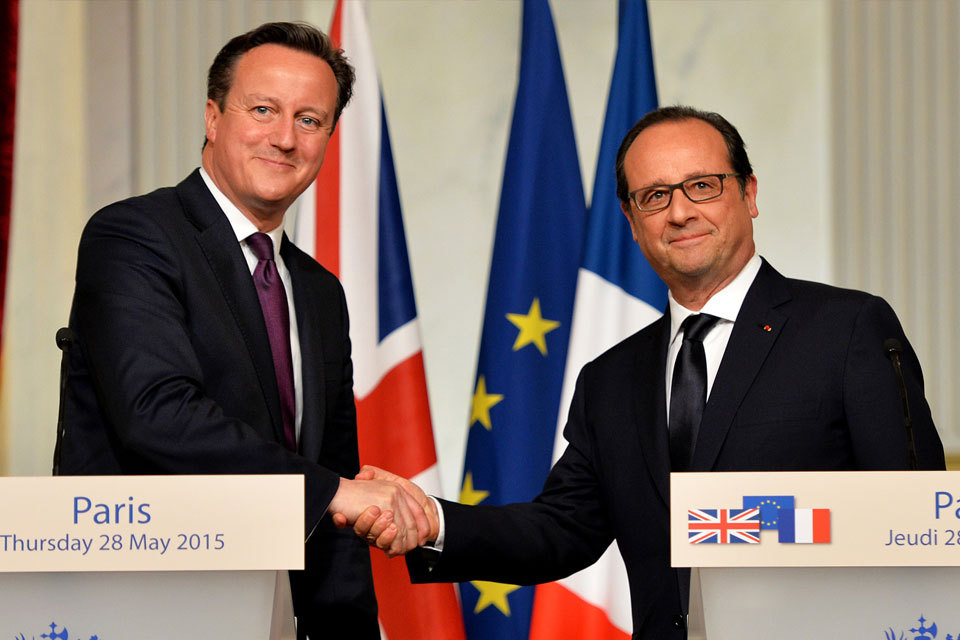 David Cameron et François Hollande