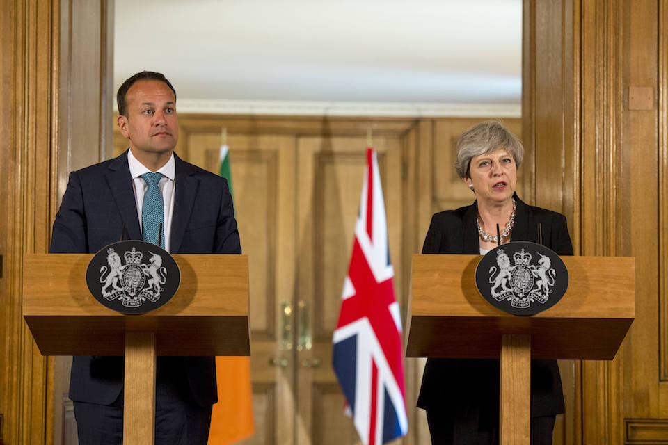 Image of Prime Minister Theresa May with Taoiseach Leo Varadkar