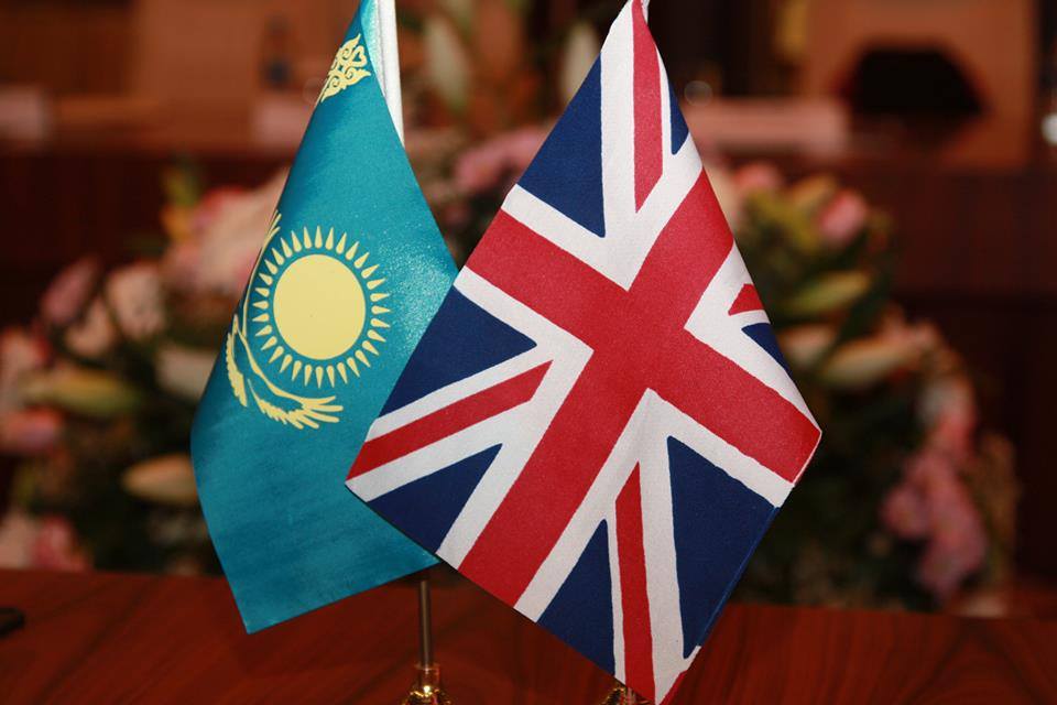 UK - Kazakh flags