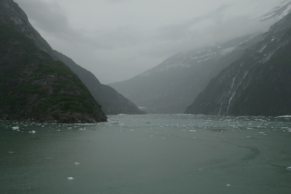 Fjord Alaska with Melting Glacier Ice