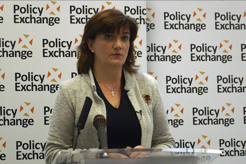 Nicky Morgan at Policy Exchange
