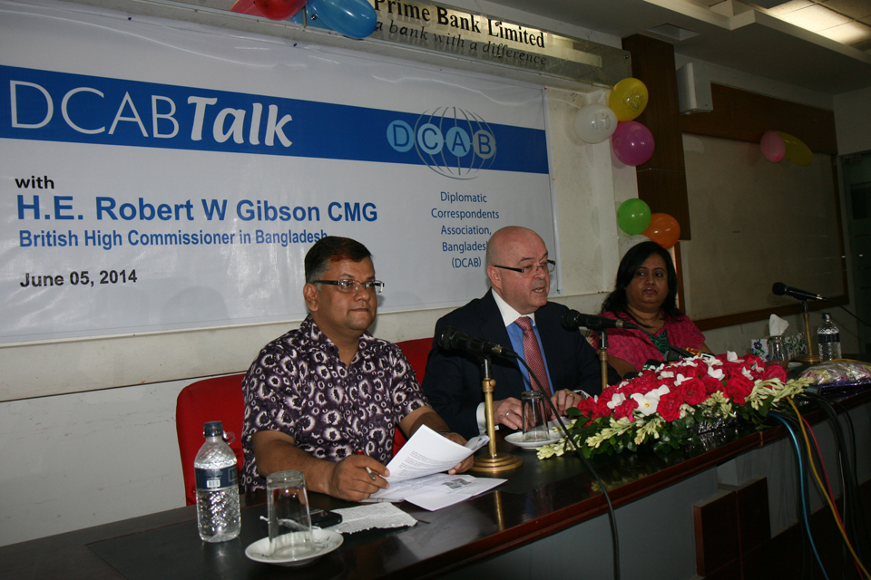 DCAB talks: Speech by British High Commissioner to Bangladesh