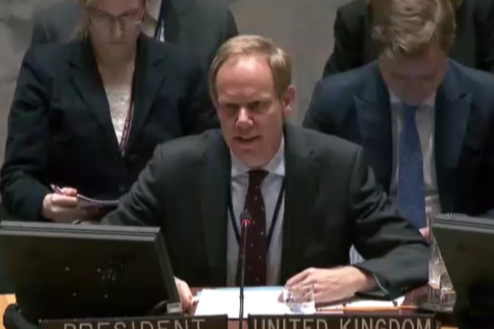 Matthew Rycroft in the UN Security Council