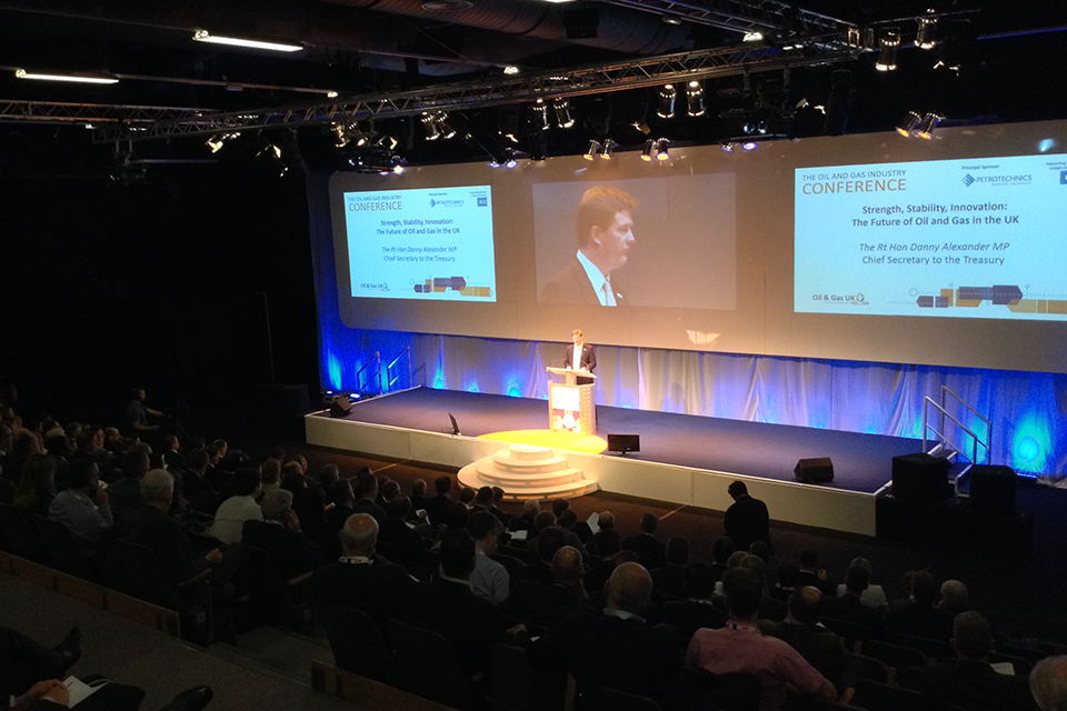 Chief Secretary to the Treasury, Danny Alexander speaking at Oil and Gas UK's annual conference