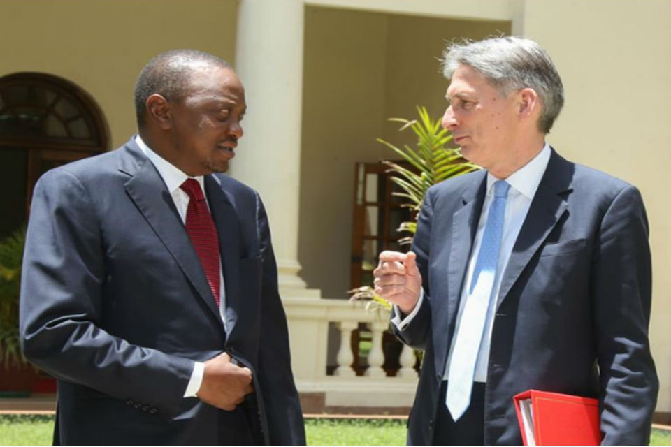 British Foreign Secretary, Philip Hammond, with Kenyan President, H.E. Uhuru Kenyatta