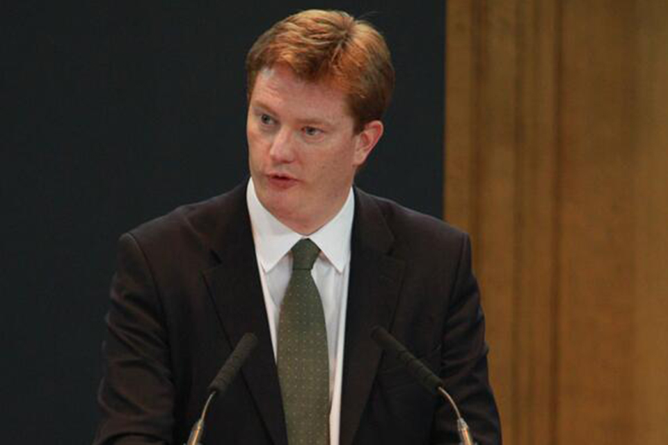 Danny Alexander delivering a speech at ICAS Scotland's future conference