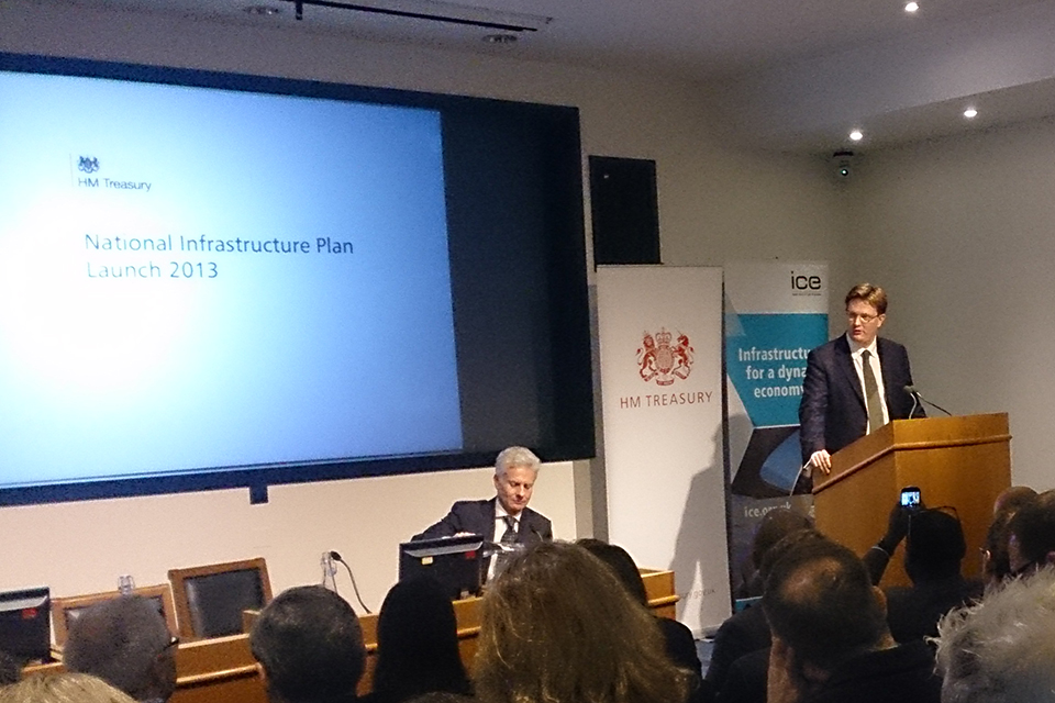 Danny Alexander speaking at the launch of the National Infrastructure Plan