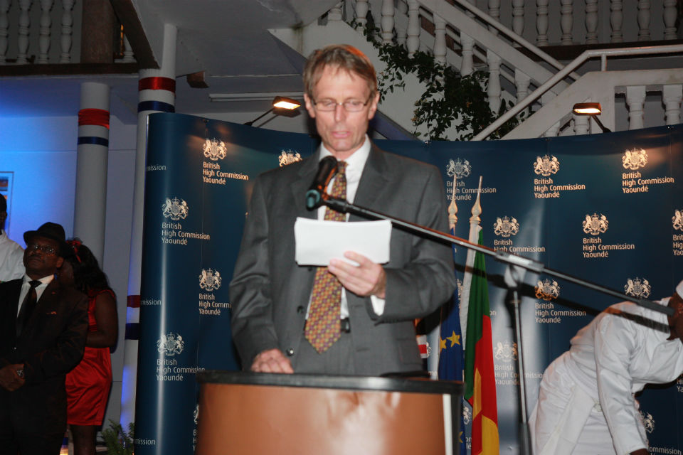 H.E Brian Olley delivering speech