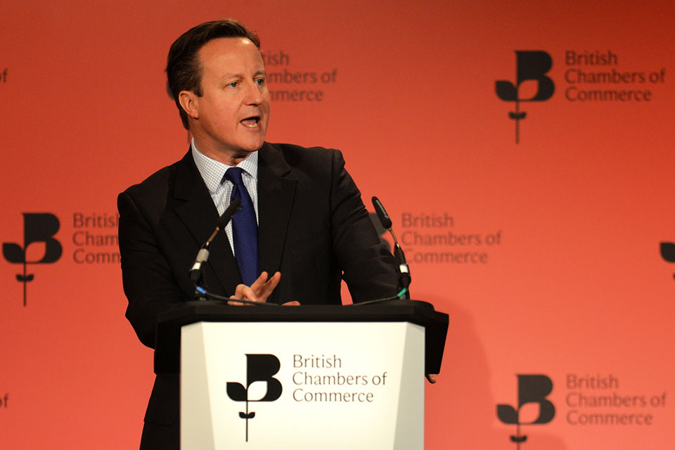 British Chambers of Commerce: PM speech