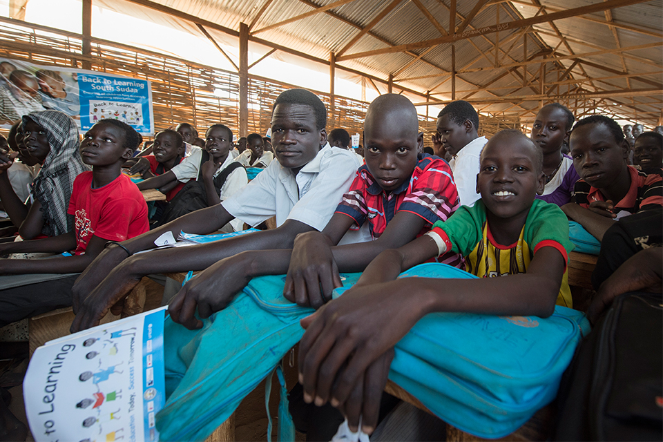 Young residents of Protection of Civilians site (PoC 3) in Juba, South Sudan