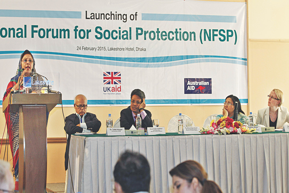 Launch of National Forum for Social Protection. Photo credit: Daily Star