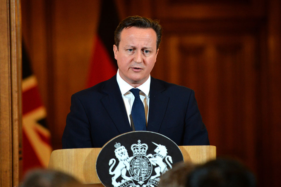 PM at press conference in Downing Street