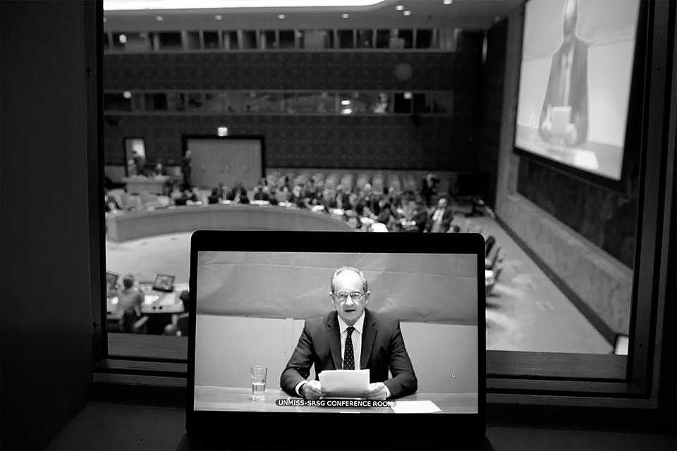David Shearer, Special Representative of the Secretary-General and Head of the United Nations Mission in South Sudan (UNMISS), briefs the Security Council.