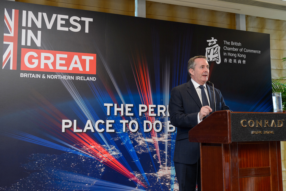 Liam Fox's speech to the British Chamber of Commerce in Hong Kong