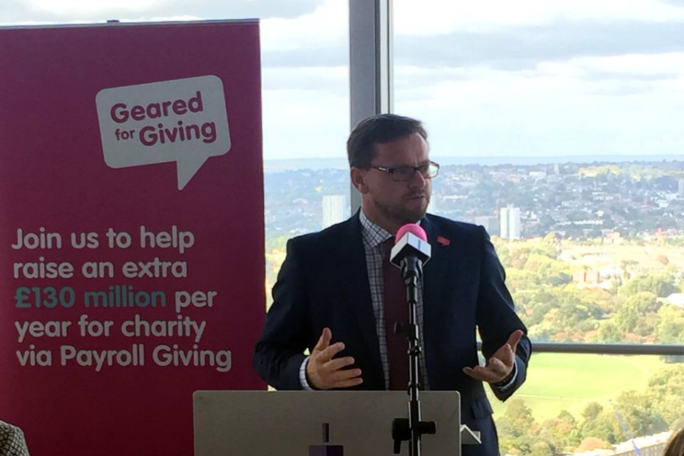 Rob Wilson at Geared for Giving launch